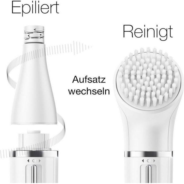 Braun Face Gesichtsepilierer und Gesichtsreinigungsbürste 810, mit zusätzlicher Batterie, silber-weiß – Bild 4