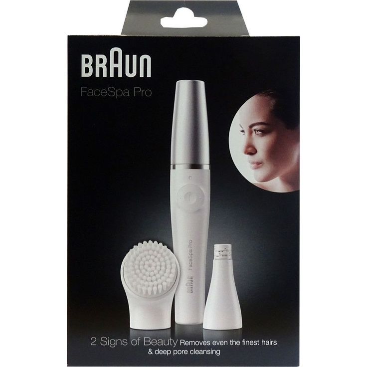 Braun FaceSpa Pro 910 Geischtsreinigungs- und Epiliergerät für Gesichtshärchen, mit silberner Kappe, weiß-silber – Bild 2