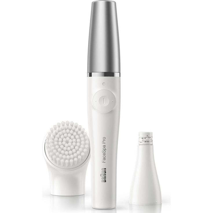 Braun FaceSpa Pro 910 Geischtsreinigungs- und Epiliergerät für Gesichtshärchen, mit silberner Kappe, weiß-silber