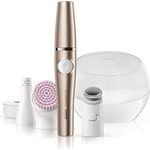 Braun Pro 921 FaceSpa, 3-in-1 Beauty Gerät für das Gesicht, mit Aufbewahrungsbox, Akkubetrieb, bronze
