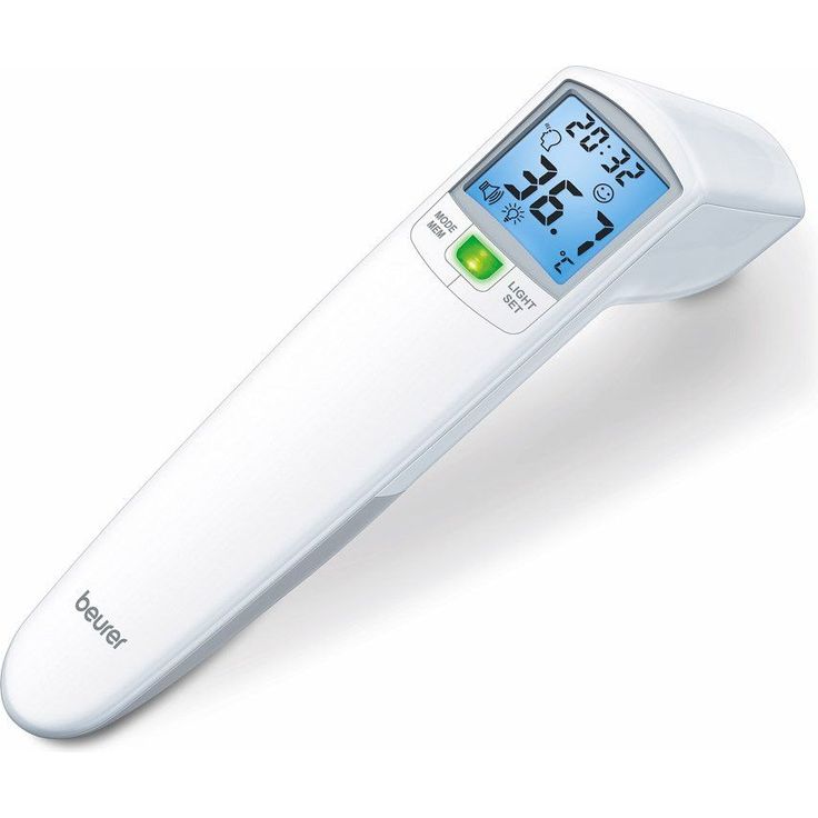 Beurer FT 100 Fieberthermometer, weiß, misst Stirn-, Objekt- oder Raumtemperatur, zum Messen von erhöhter Körpertemperatur