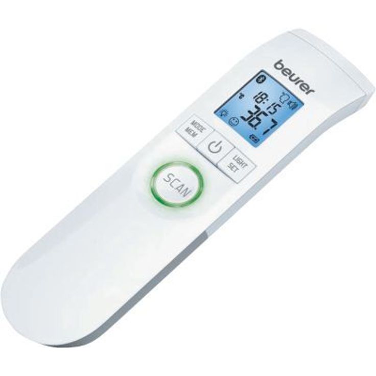 Beurer FT 95 Weiss Infrarot Infrarot-Thermometer mit Messung an der Stirn, Bluetooth, weiß