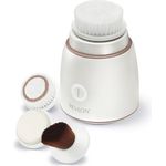 Revlon Ultraschall-Gesichtsbürsten-Set Weiß RVSP3538E Ultraschallschwingung-Technologie Timer mit Alarm-Ton 4 Bürsten