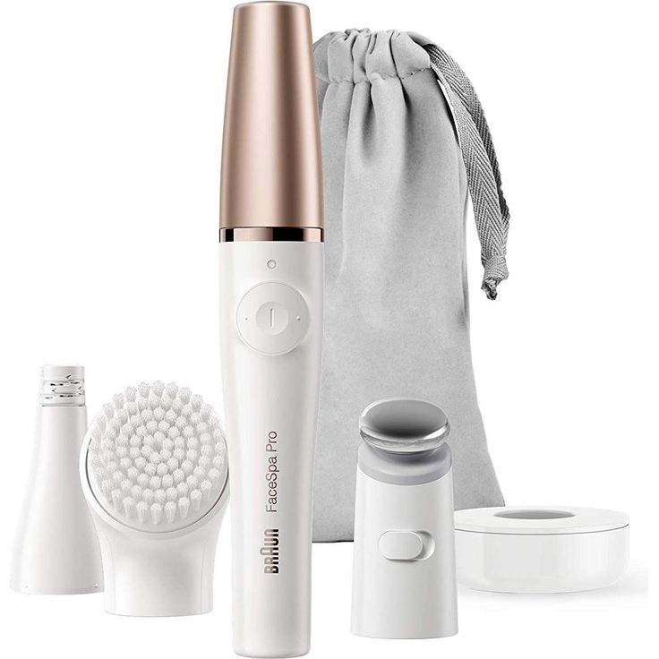 Braun FaceSpa 911 Pro Gesichtsepilierer mit Bürsten- und Massageaufsatz, wasserdicht
