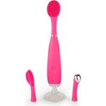 Rio Beauty Sonicleanse Glo Gesichtsreinigungsbürste und Augenmassagegerät, Pink