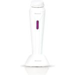 medisana FB 885 Gesichtsreinigungsbürste elektrisch, portentiefe Reinigung, batteriebetriebene Gesichtsbürste mit Peelingaufsatz, Kosmetikschwamm und 4 Geschwindigkeiten