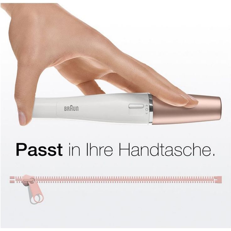 Braun FaceSpa 3-in-1 Gesichtsepilierer und Reinigungsbürstensystem 851v, mit zusätzlicher Batterie, Massagepad und Spiegel, weiß-rotgold – Bild 8