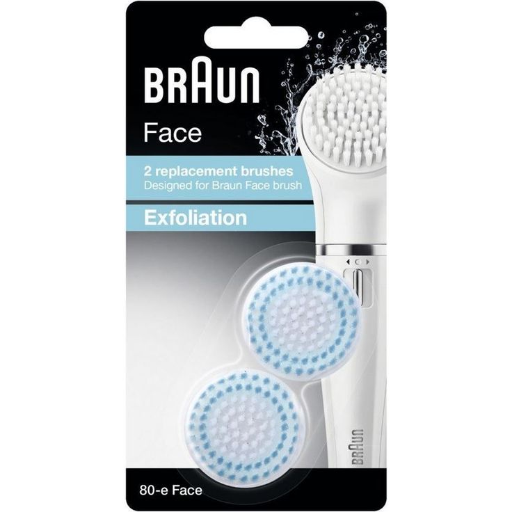 Braun Face Ersatzbürsten Peeling 80-e, für Braun Gesichtsreinigungsgeräte, 2 Stück – Bild 3