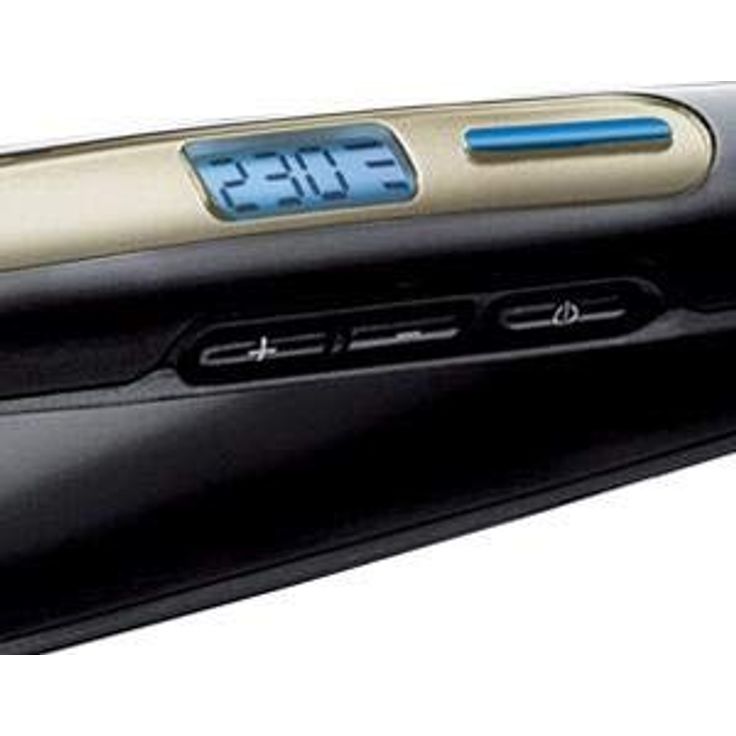 Remington Haarglätter Sleek & Curl S6500, abgerundetes Design für präzises Lockenstyling, schwarz-beige Keramik-Glätteisen für seidig glattes Haar – Bild 4