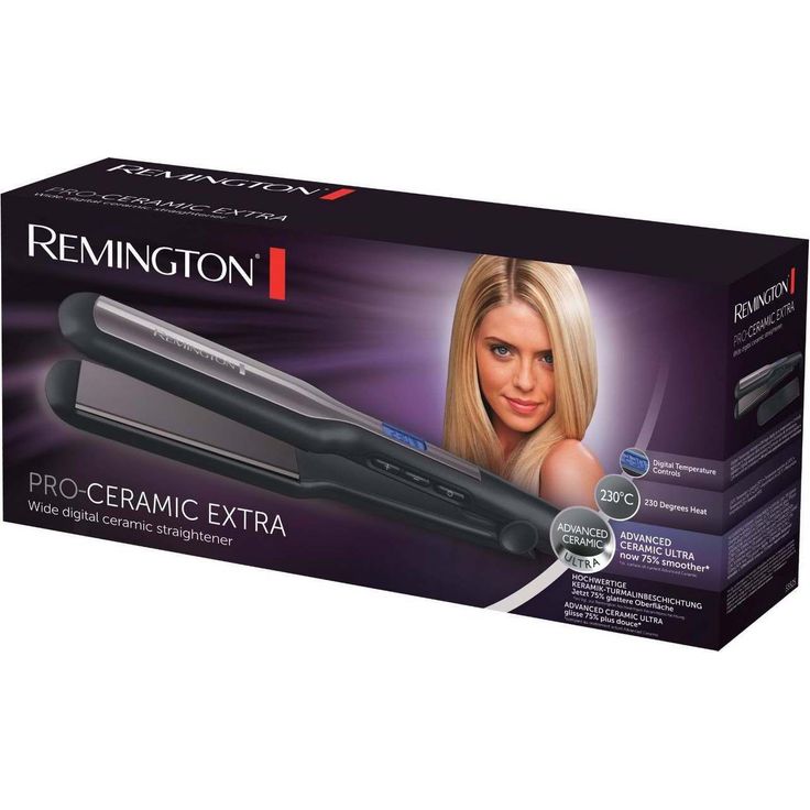 Remington Haarglätter Pro-Ceramic Extra S5525, lange und extra breite Stylingplatten, schwarz Keramik-Glätteisen für seidig glattes Haar – Bild 2