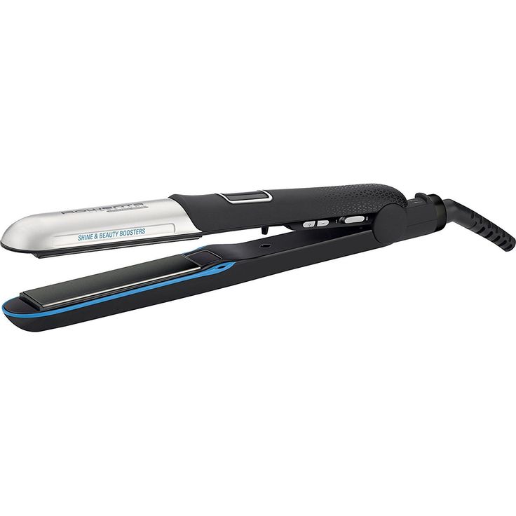 Rowenta SF6220 Haarglätter Liss und Curl Ultimate Shine, LED, schwarz-silber & Ionen-Technologie für seidig glattes Haar