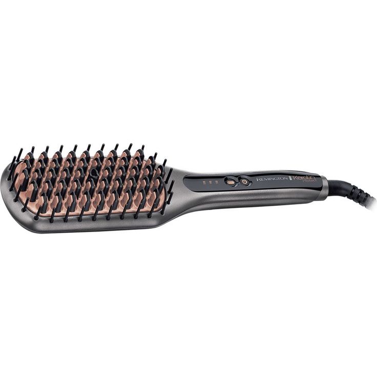 Remington CB7480 Glättbürste Keratin Protect, hochwertige keramikbeschichtete Borsten mit Keratin und Mandelöl, grau-rose gold & Ionen-Technologie für seidig glattes Haar – Bild 1