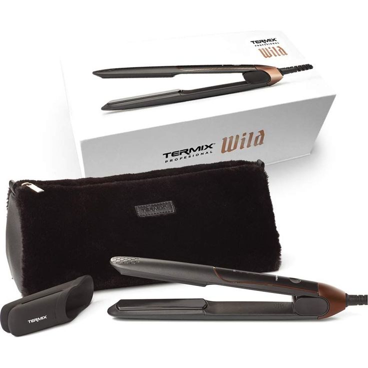 Termix Wild - Professionelles Haareisen Wild. Ionentechnologie mit Keramik- und Turmalinplatten. Perfektes Glätten und Natürliche Wellen und Locken. Temperaturregler Heiß In 45 Sek. Schwarz für seidig glattes Haar