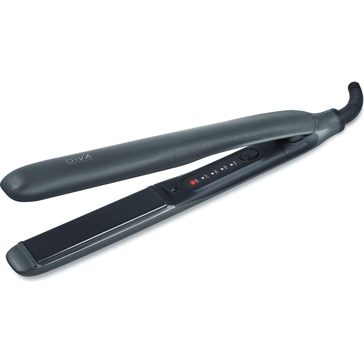 Diva Pro Styling Precious Metals Touch Straightener - Haarglätter-Glätteisen - Temperatur-Bedienfeld, titanium für seidig glattes Haar
