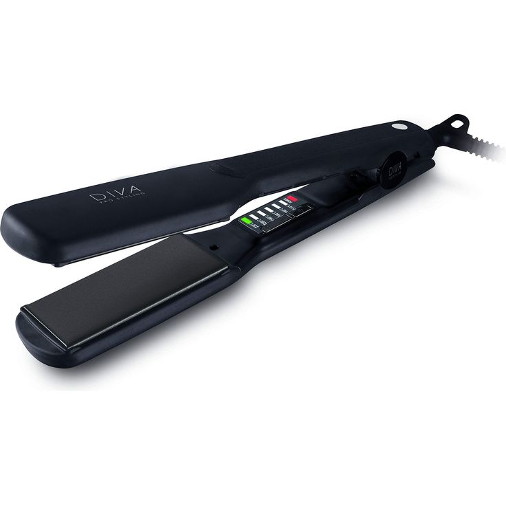 Diva Pro Styling Wide Digital Styler - Extrabreite Keramikplatten - Gleichmäßige Hitzeverteilung - 3m langes Kabel, schwarz für seidig glattes Haar