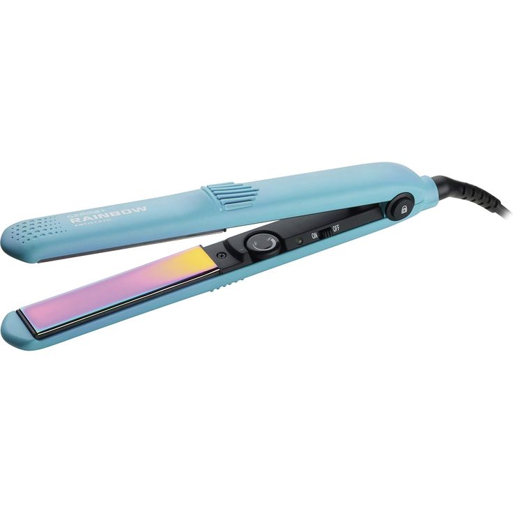 GAMMAPIU' Professioneller Haarglätter Rainbow, Langer Glatteffekt, Bügeleisen, Eliminiert Elektrostatik, Verriegelungsknopfverschluss, Einstellbare Temperaturen, Schnellheizung, Italienischer Stecker für seidig glattes Haar