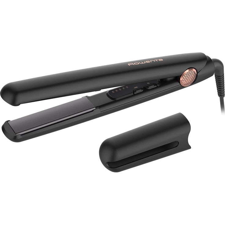 Rowenta SF8210 Ultimate Experience Glätteisen (Abschaltautomatik, Thermo Control, Keramikplatten mit Keratinschutz, 5 Temperatureinstellungen) Schwarz-Roségold für seidig glattes Haar