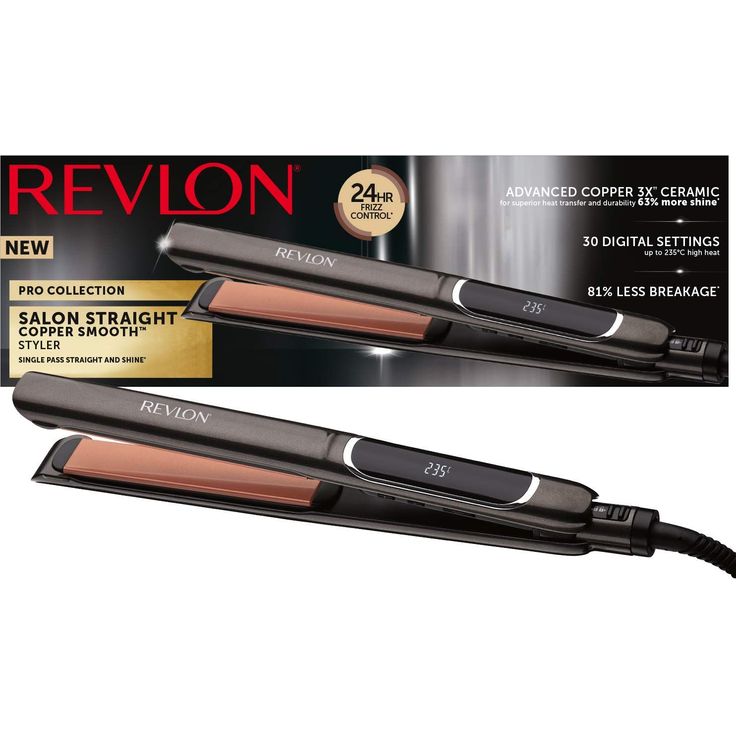 REVLON Pro Collection Salon Straight Extra-Lang Copper Glätteisen, 125 mm, RVST2175E für seidig glattes Haar