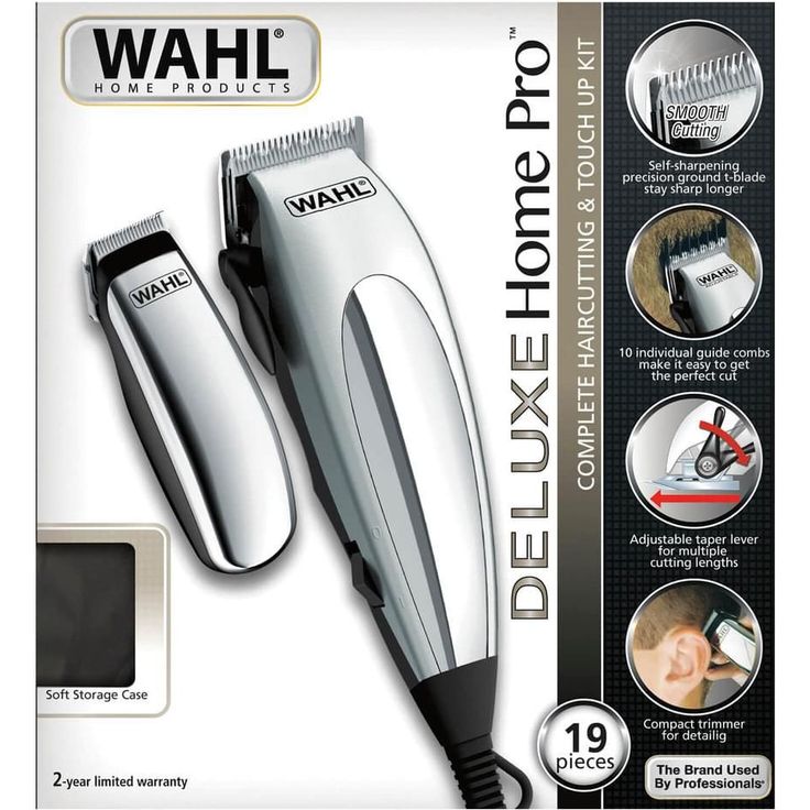 Wahl Haarschneider und Rasierer 79305-1316 silber inkl. Aufsteckkämme, Schere, Kamm, Schmieröl, Aufbewahrungstasche – Bild 2