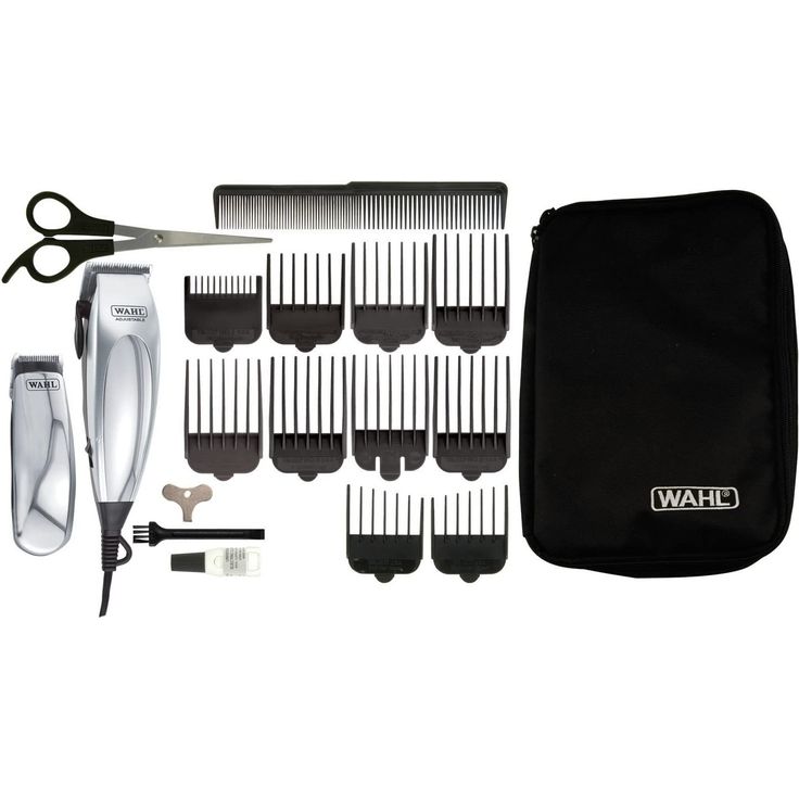 Wahl Haarschneider und Rasierer 79305-1316 silber inkl. Aufsteckkämme, Schere, Kamm, Schmieröl, Aufbewahrungstasche – Bild 3