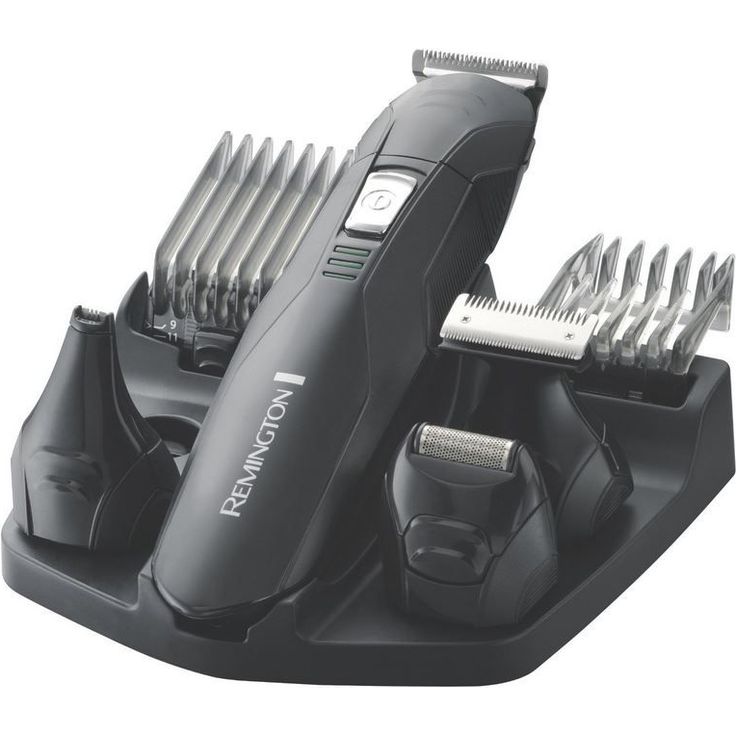 Remington Personal Groomer Edge PG6030, Stylingset für Gesichts- und Körperhaare, 4 abnehmbare Aufsteckköpfe, schwarz