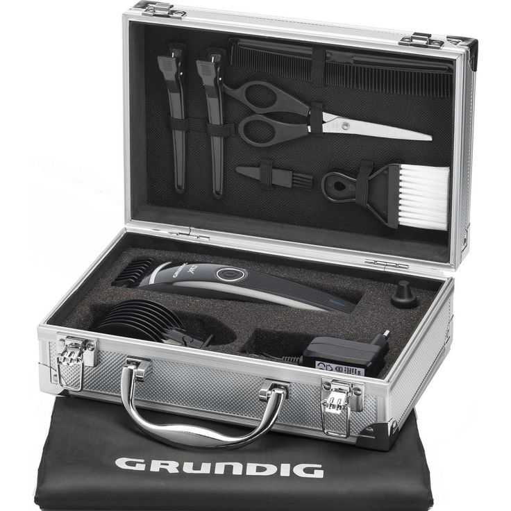 Grundig MC3342 Haarschneider Akku- und Netzbetrieb 45 Minuten Betriebszeit 1,5 bis 41 mm Schnittlänge inkl. 2 Kammaufsätze, Aufbewahrungskoffer – Bild 2