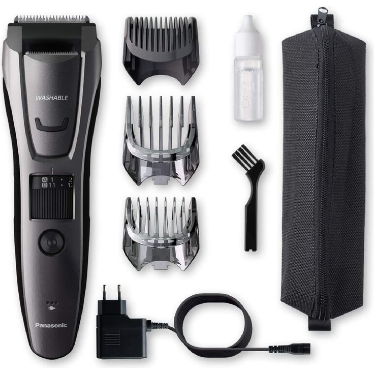 Panasonic ER-GB80-H503 Bartschneider, dunkelsilber/schwarz, Akku, inkl. 3 Aufsätze – Bild 4