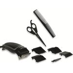 Dunlop Haarschneide-Set 9-teilig Haarschneider mit 4 Kammaufsätzen, Kamm, Schere, Reinigungspinsel, 50 mm Schermesser, schwarz