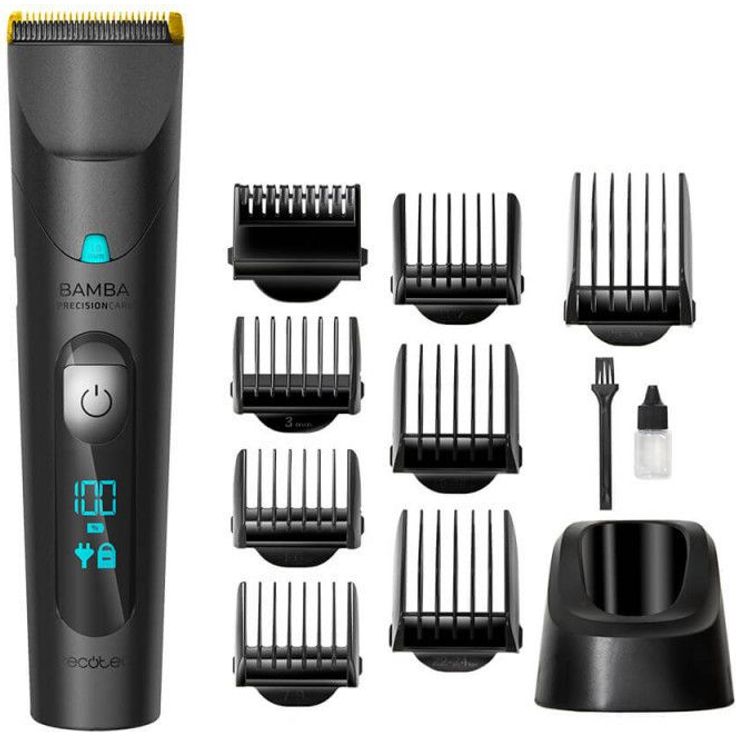 Cecotec Bamba PrecisionCare Wet&Dry Haarschneider mit Akku 120 Minuten Betriebszeit mit Aufsätzen und Ständer