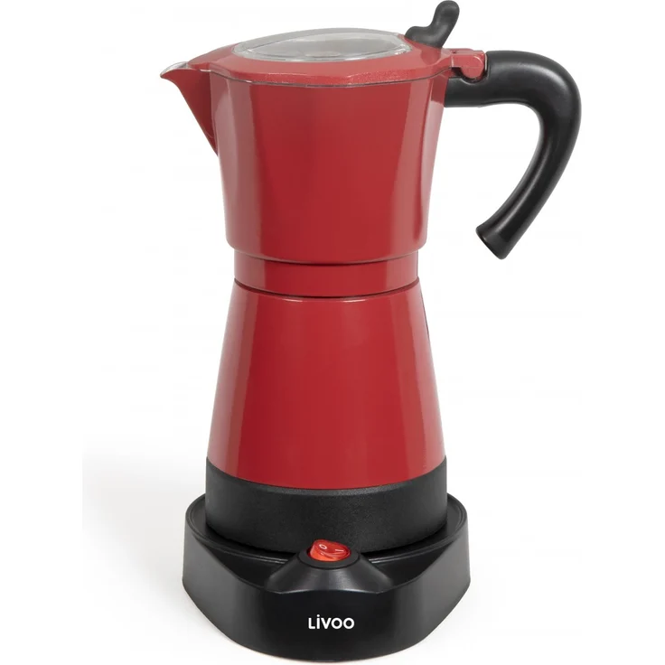 LIVOO elektrischer Espressokocher Mokka-Kanne 300ml italienisch 6 Tassen DOD117RC – Bild 1