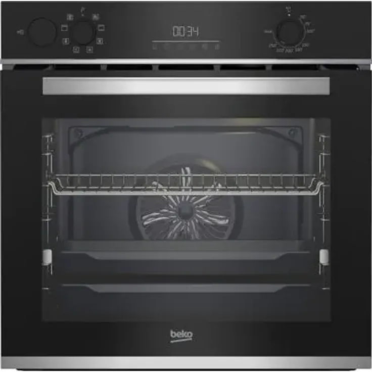 Beko BBIS13300X Einbau-Backofen, 60 cm breit, 72 L, SteamShine, Multidimensionales Backen, Teleskopauszug, edelstahl