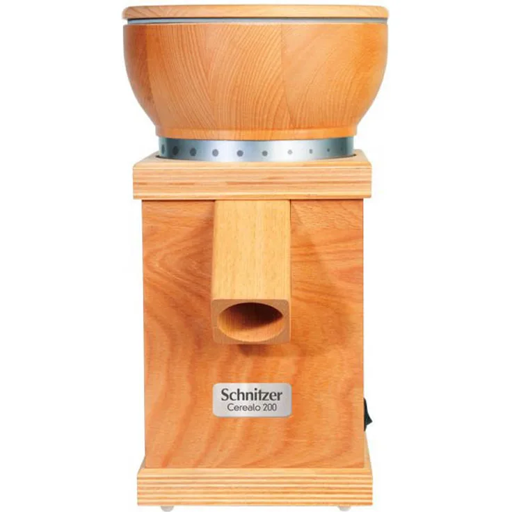 Schnitzer Cerealo 200 Natur, elektrische Getreidemühle, 200 g-min, 600 W, Wechselmahlwerk, für alle Getreidesorten