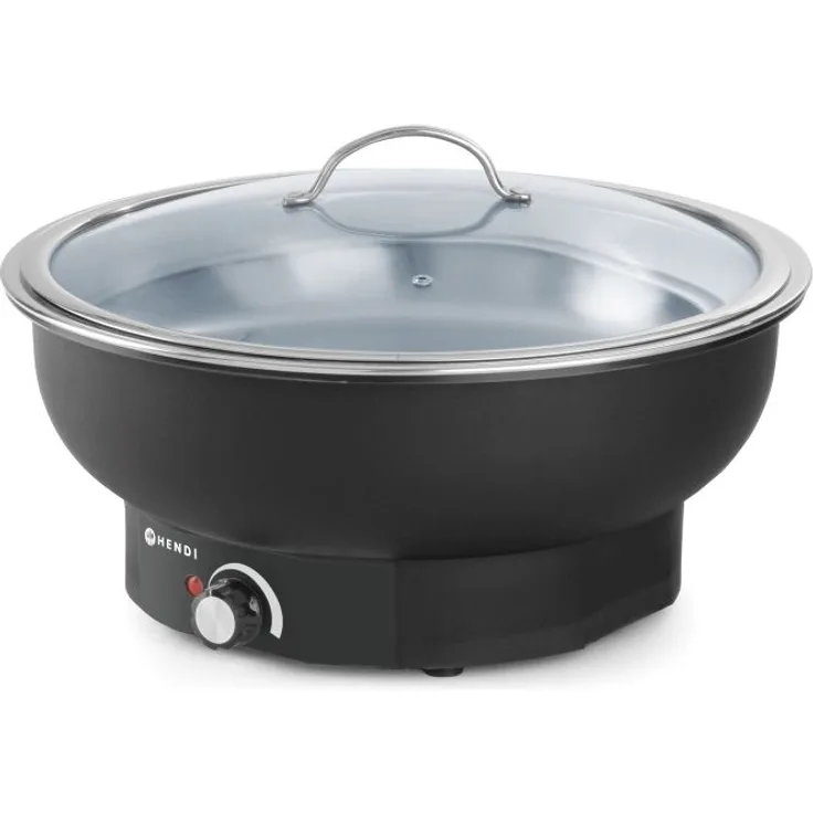 Hendi Rechaud TESINO elektrisch, bis 85°C, Kontrollleuchte, 6,8 Liter, 500W, schwarz