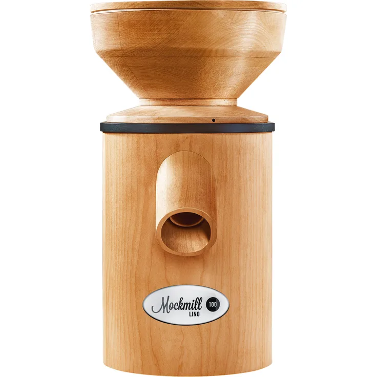Mockmill Lino 100, elektrische Getreidemühle, 100 g-min, Buche, 360 Watt, braun