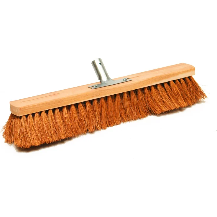 dema Kehrbesen Besen 60 cm Kokosbesen mit Metallhalter verzinkt 24mm