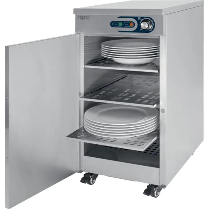 Saro Modell TW 60 Tellerwärmeschrank, 800W, für 60 Teller, Edelstahl, silber