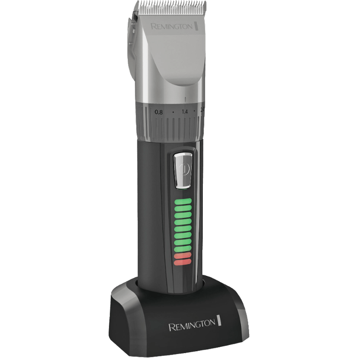 Remington Haarschneidemaschine HC5810 (selbstschärfende Keramikklingen, 10 Aufsteckkämme + Präzisionslängeneinstellung, Netz- und Akkubetrieb, Lithium, Profi-Alukoffer) Haarschneider, Haartrimmer