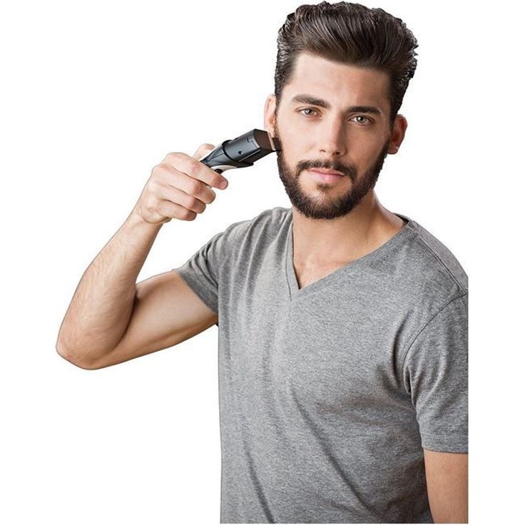 Remington Barttrimmer Herren Set MB320C (keramikbeschichtete Klingen, 9 Längeneinstellungen, Netz--Akkubetrieb, LED Lade--Nachladekontrollanzeigen) Bartschneider, Langhaarschneider – Bild 6