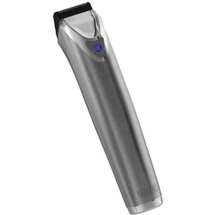 Wahl 9818-116 Stainless Steel Lithium Ion plus Edelstahl-Bartschneider inkl. Aufsatz für Nasen- und Ohrenhaare & 4 Kammaufsätze – Bild 4