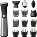 Philips 14-in-1 Multigroom MG7745-15, Barttrimmer, Haarschneider, Körperhaartrimmer, Ohr- und Nasenhaartrimmer, selbstschärfende Metallklingen