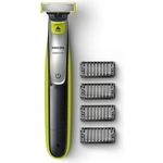 Philips QP2530/20 OneBlade Rasieren & Trimmen 60 Minuten Akkubetrieb mit Lithium-Ionen-Akku 3 Schnittlängen inkl. 4 Aufsätze