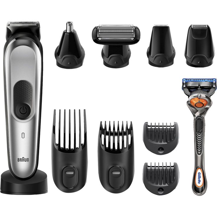 Braun MGK7920 Multigroomer 100 Minuten Akkubetrieb 13 Schnittlängen 4 Kammaufsätze inkl. Gillette Nassrasierer, Aufbewahrungstasche – Bild 1
