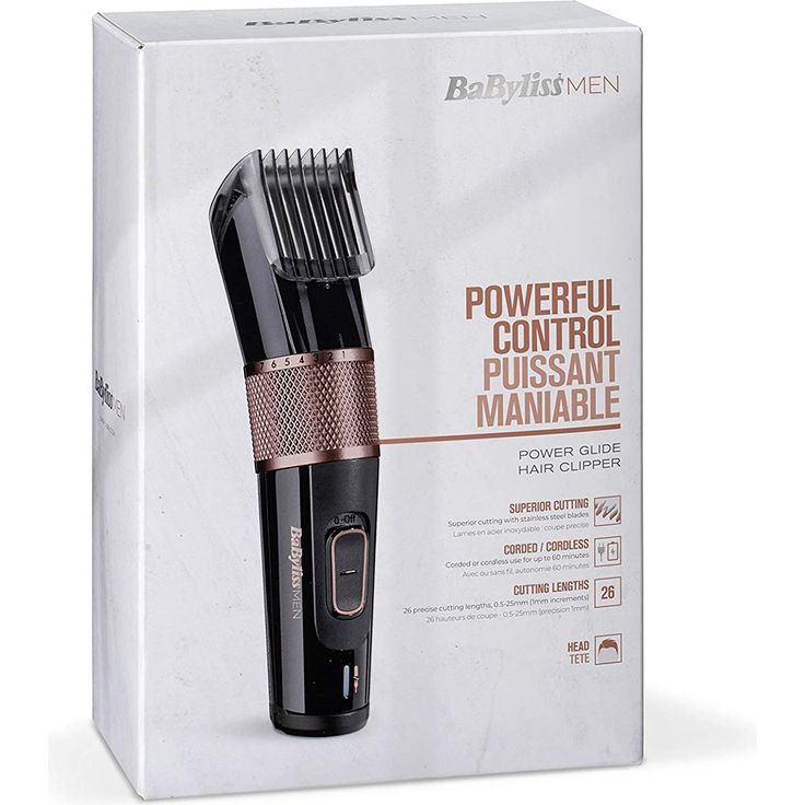 BaBylissMen Power Glide Haarschneider E974E, 26 Schnittlängen (0,5mm - 25mm), 60 Min. Akkulaufzeit – Bild 4
