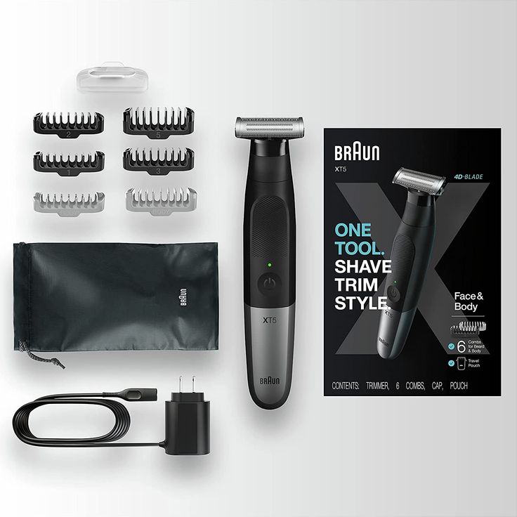 Braun Series XT5200 Bartschneider, Bodygrooming-Set, 1 langlebige Klinge, mit Reisebeutel, ein Gerät für 3-Tage-Bart, Haare, Intimbereich, Achseln – Bild 6
