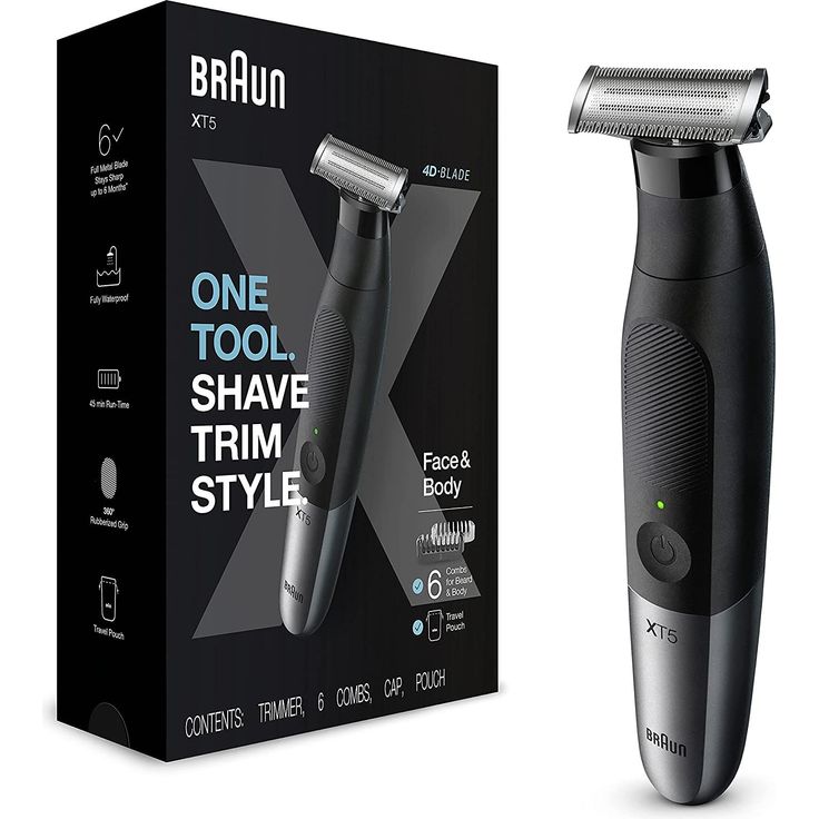 Braun Series XT5200 Bartschneider, Bodygrooming-Set, 1 langlebige Klinge, mit Reisebeutel, ein Gerät für 3-Tage-Bart, Haare, Intimbereich, Achseln – Bild 5
