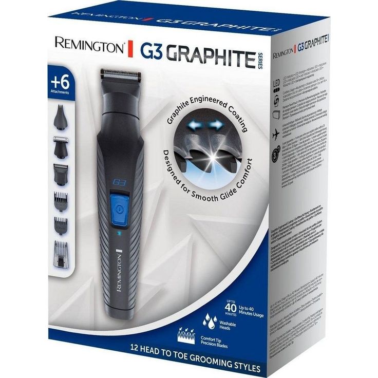 Remington Multi- Haarschneidemaschine G3 (inkl. 6 Aufsteckköpfe--kämme, Akkubetrieb), Bart Trimmer Herren, Haarschneider, Körper-, Ohr- & Nasenhaartrimmer, selbstschärfende Klingen, PG3000 – Bild 3