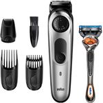 Braun BT5265 Barttrimmer und Haarschneider für Herren, 39 Längeneinstellungen, schwarz, silber-metallic