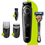 Braun BT5242 Barttrimmer und Haarschneider für Herren, 39 Längeneinstellungen, schwarz-grau