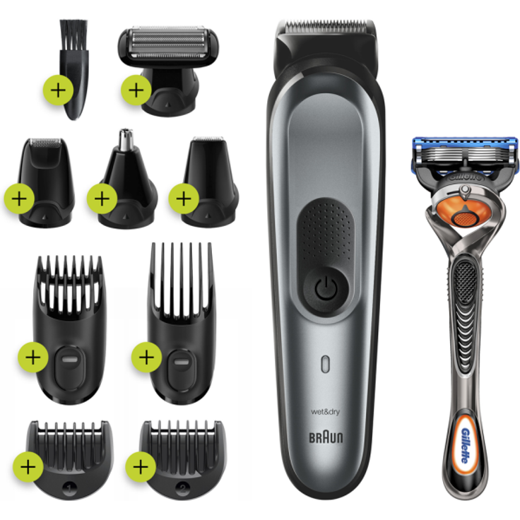 Braun MGK7221 Multigroomer 13 Schnittstufen inkl. Gillette Fusion5 ProGlide FlexBall – Bild 1