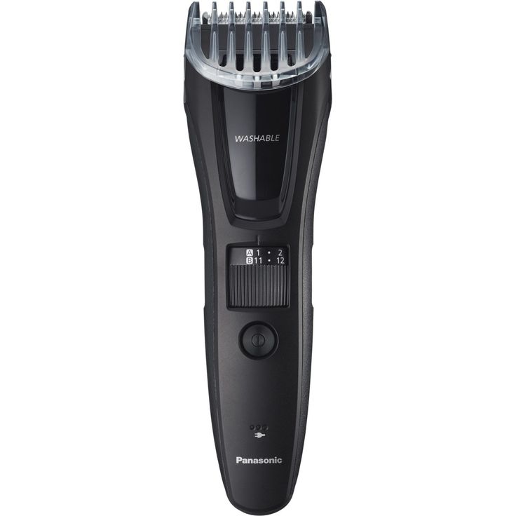 Panasonic Bart-/Haarschneider ER-GB61 waschbar Akkubetrieb Stahlklingen inkl. 3 Aufsätze schwarz